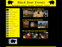 Tablet Screenshot of blackbeareventproduction.co.uk